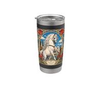 Caballo Andaluz Diseño Ecuestre Art Nouveau Vaso térmico de acero inoxidable de doble pared