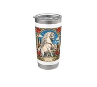 Caballo Andaluz Diseño Ecuestre Art Nouveau Vaso térmico de acero inoxidable de doble pared