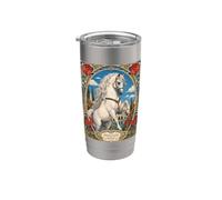 Caballo Andaluz Diseño Ecuestre Art Nouveau Vaso térmico de acero inoxidable de doble pared