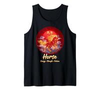 Caballo Año Chino Zodiaco Lunar Año Nuevo Caballo de Fuego Camiseta sin Mangas