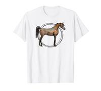 Caballo árabe Camiseta gráfica económica, Hombre, Blanco, M