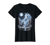 Caballo árabe Retro Luna 90s Bootleg Meme Granja Caballos Camiseta gráfica económica, Mujer, Negro, S