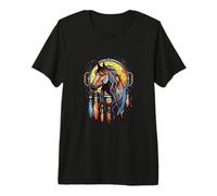 Caballo atrapasueños Indio Nativo Americano Plumas Tribales Camiseta Premium