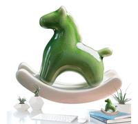 Caballo balancín de cerámica | Adorno Decorativo de Caballo Mecedora para Vacaciones - Principio De Equilibrio Estilo Lindo Caballo Mecedora Recuerdos Decoración De Mesa con Movimiento