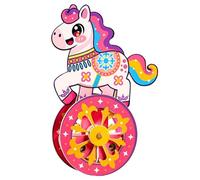 Caballo balancín de Madera Decorativo, Juguete Modelo a Base Auto - Kit de de construcción para Adultos | para Juego Interactivo Hobby Regalo casa cumpleaños Navidad Adultos