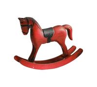 Caballo Balancín De Madera: Estatuilla De Caballo Vintage De 25 Cm, Divertido Juguete De Animal Balancín, Decoración De Estante Para Sala De Estar De Oficina, Regalo De Cumpleaños De Navidad Para Niño