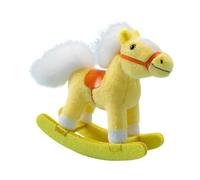 ＡＷＨＡＯ Caballo Balancín de Peluche de 15 Cm, Decoración de Sofá, Animal de Granja de Peluche, Regalo de Cumpleaños para Niños, Niñas, Adultos Y, Amarillo