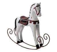 Caballo Balancín Estatua de Escritorio - Figura Decorativa de Buen Augurio - Escultura de Animal Equino para Superficies,para Estantería Aparador Mesa Comedor Dormitorio Mesita Familia Amigos Compañer
