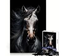 Caballo Blanco Corre Rompecabezas de 1000 Piezas para Adultos Estimulación Cognitiva Escape Conciencia Plena Cierre Seguro Regalo Navideño (38x26cm)