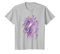 Caballo Camiseta Niñas Mujer Regalo Ecuestre Caballos Camiseta, Niños, Plata, 12 años