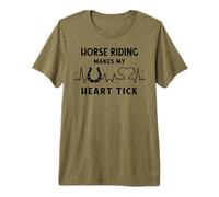 Caballo Cardiogram Herradura Ecuestre equitación Caballo Camiseta Premium