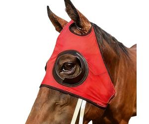 Caballo Ciego - Poliéster PU 60 x 35 cm | Intermitente de caballo | Cubierta para los ojos | Cubierta para los ojos de caballo | Malla transpirable y resistente a la arena para el entrenamiento de