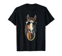Caballo Con Gafas De Sol, Cool Funny Rebel Boss Hip Camiseta