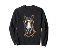 Caballo Con Gafas De Sol, Cool Funny Rebel Boss Hip Sudadera