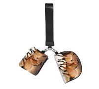 Caballo corriendo, animal salvaje,Bolso de muñeca para deportes al aire libre, monedero portátil, cartera de muñeca con llavero desmontable
