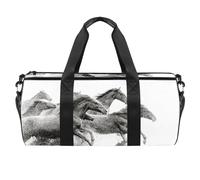 Caballo corriendo en el agua, bolsa de gimnasio, fitness, entrenamiento, bolsa de viaje, bolsa de mano, bolsa de equipo para mujeres y hombres, multicolor, 17.7x9x9 inches