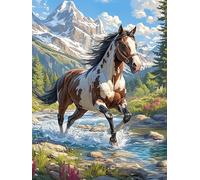 Caballo Corriendo en una Pradera mágica Puzzle 300 Piezas Cartón con Papel Toda La Familia Vida Silvestre y Plantas Tiempo Libre En Casa Más Vendido Regalo Original 300 PCS