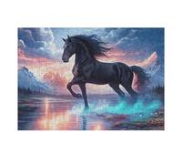 Caballo Corriendo Puzzle 300 Piezas Aliviar Estrés 3D Bestias fantásticas Rompecabezas Familiar para Hombres Y Mujeres Obra De Arte Decorativo Hogar 300 PCS