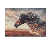 Caballo Corriendo Puzzle 300 Piezas Aliviar Estrés Profundo Bestias fantásticas Rompecabezas Familiar para Hombres Y Mujeres Obra De Arte Decorativo Hogar 300 PCS