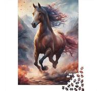 Caballo Corriendo Puzzle de 1000 Piezas Papel Puzzle para Adultos Paisaje Dinámico Mejora Enfoque Juego Familiar Decoración Relajante Regalo 52x38cm/1000pcs