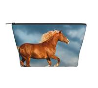 Caballo Corriendo Rojo, Bolsa de artículos de tocador Bolsa de Maquillaje Bolsa de cosméticos Bolsa de artículos de tocador de Viaje portátil