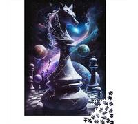 Caballo de Ajedrez Fantasía Puzzle de 1000 Piezas Puzzle para Adultos Escena Cósmica Ciencia Ficción Papel Relajación Hogar Familia Regalo 70x50cm/1000pcs