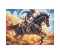 Caballo de Caballero Puzzles 500 Piezas Moderno Minimalista Bestias fantásticas Rompecabezas Familiar para Adultos 3D Maquetas Construir Aliviar Estrés Decorativo 500 PCS