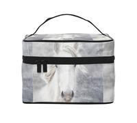 Caballo de Camarga, Bolsa de Maquillaje Bolsa de cosméticos Bolsa de Aseo de Viaje portátil Estuche para lápices