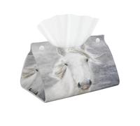 Caballo de Camarga, Funda para Caja de pañuelos con Cierre, Reutilizable, Decorativa para baño, Sala de Estar, Dormitorio, Oficina y Coche.