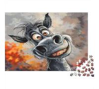 Caballo de Dibujos Animados Puzzles 1000 Piezas Papel Reciclado para Adultos Puzzle para Adultos Juego Familiar Divertido y desafiante Excelente Idea de Regalo para Mujeres y Hombres 52x38cm/1000pcs