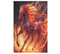 Caballo de fuego 1000 piezas rompecabezas de madera para adultos niños, rompecabezas imposible, juego de habilidad para toda la familia, 78×53cm