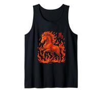 Caballo de Fuego con Llamas Caballo Salvaje horóscopo Chino Camiseta sin Mangas