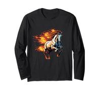 Caballo de Fuego con Llamas Caballo Salvaje horóscopo Chino Manga Larga