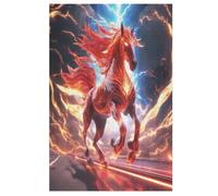 Caballo de fuego rompecabezas adulto 1000 piezas regalo familia rompecabezas clásico 3D niños juguete de madera regalo único 78×53cm
