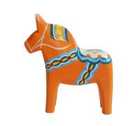 Caballo de madera hecho a mano colorido pintado Dala Horse arte popular sueco decoración para el hogar Mesa y objeto de estantería, figura de madera artística y exquisita amante del arte