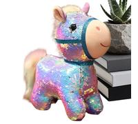 Caballo de Peluche,15 cm con Lentejuelas Muñecas De Peluche De Colección | Juguetes Muñecas para El Año del Caballo 2026 - para Año Nuevo Chino Niños Niñas Niños Casa Sala De Estar Dormitorio d