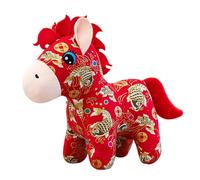 Caballo De Peluche De Felpa,Suave Hora De Acostarse Calmante Tradicional,Año Del Caballo Muñeco De Peluche Chino - Para Coleccionistas, Novia, Niños Y Niñas, Hermanas, Sofá, Cama, Sofá, Escritorio, Y