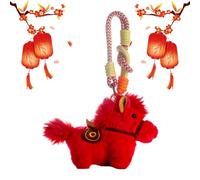 Caballo de Peluche | Linda Figura Coleccionable Colgante - con Llavero de Cuerda de Peluche | para Adultos Mujeres Hombres Mochila cumpleaños Navidad Año Nuevo 2026 Regalos de Fiesta