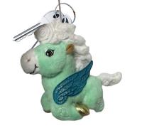 Caballo de peluche, mascota china para llavero como colgante, amuleto de la suerte, juguete de peluche llavero, para bolso de mano, bolso de mano, así como para de primavera cumpleaños, c
