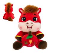 Caballo De Peluche - Muñeco Caballo Suave | 2026 Mascota Del Dios De La Riqueza Para Mesita De Noche, Guardería, Sofá, Fiesta, Automóvil Y Decoración Del Hogar | Peluche De Dibujos Animados Para Niños