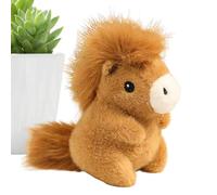 Caballo de peluche - para muñeca sentada de 5 pulgadas | Juguete de tela de visón europeo suave | Lindo animal de peluche para coleccionistas de niños y niñas | Regalo para la dec