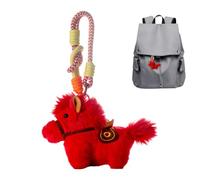 Caballo de peluche suave, adorable figura de colección con colgante - con cordón y llavero de peluche,para adultos y niños, cumpleaños, Navidad, Año Nuevo del 2026, fiestas, mochila y bolso