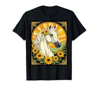 Caballo de Raza Pura y Flores de Susan de Ojos Negros Camiseta