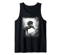 Caballo de Semental Salvaje Negro criando con Melena Que Fluye Camiseta sin Mangas