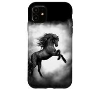 Caballo de Semental Salvaje Negro criando con Melena Que Fluye Carcasa para iPhone 11