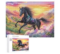 Caballo de sueños en Starry Road Puzzle 500 Piezas para Familia Noche De Puzzle Resolución De Problemas Regalo para Unión Familiar 500 PCS