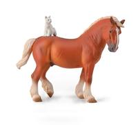 Caballo De Tiro con Gato Encima - 88916 - Collecta - Figura Coleccionable (Deqube 90188916)