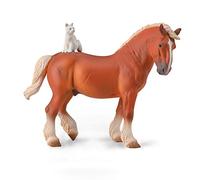 Caballo De Tiro con Gato Encima - 88916 - Collecta - Figura Coleccionable (Deqube 90188916)