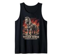 Caballo de Troya Mitología Griega Antigua Guerra de Odiseo Camiseta sin Mangas