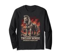 Caballo de Troya Mitología Griega Antigua Guerra de Odiseo Manga Larga